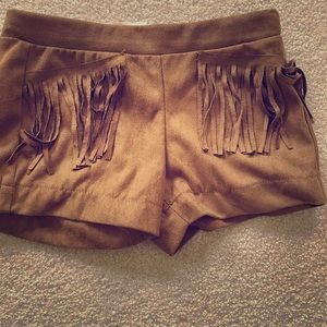 Joyfolie fringed shorts